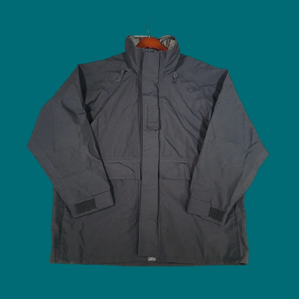 Cold Weather Parka Jacket Mens Large C-44 Gore-Tex Black Hooded Military